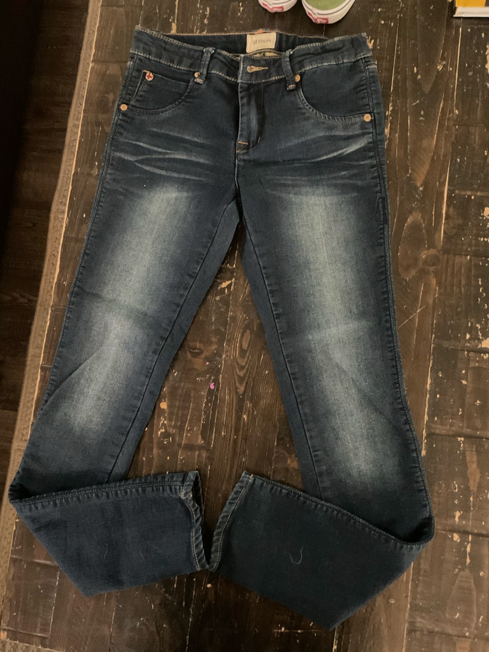 Hudson Jeans Kids Dark Blue Washed Stretch Jeans